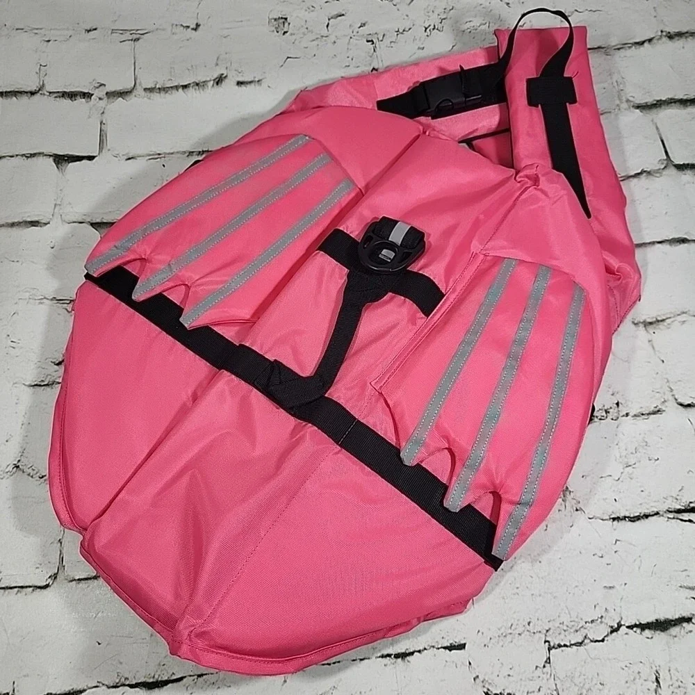 Dog Hot Pink Dragon‎ Pool Swimming Floatation Adjustable Vest Life Jacket XL